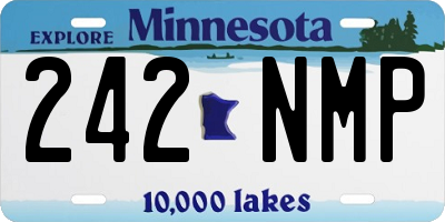MN license plate 242NMP