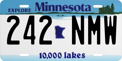 MN license plate 242NMW