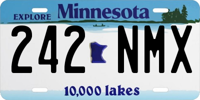 MN license plate 242NMX
