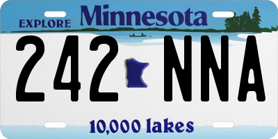 MN license plate 242NNA