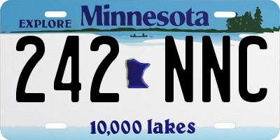 MN license plate 242NNC