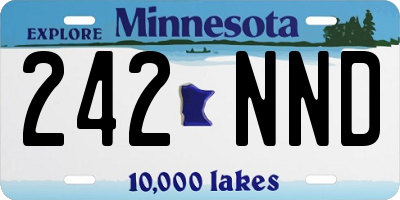 MN license plate 242NND
