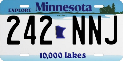 MN license plate 242NNJ