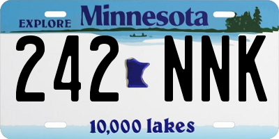 MN license plate 242NNK