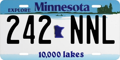MN license plate 242NNL