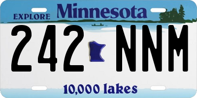 MN license plate 242NNM