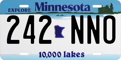 MN license plate 242NNO