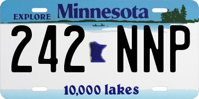 MN license plate 242NNP