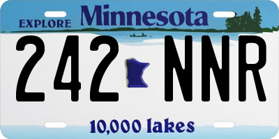 MN license plate 242NNR