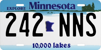 MN license plate 242NNS