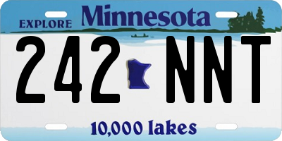 MN license plate 242NNT
