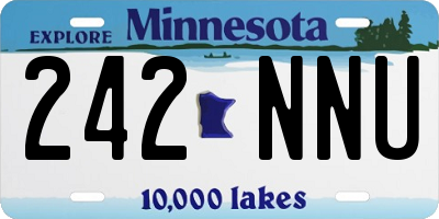 MN license plate 242NNU