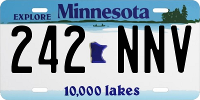 MN license plate 242NNV