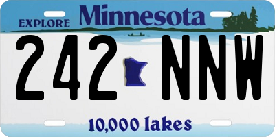 MN license plate 242NNW