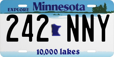 MN license plate 242NNY
