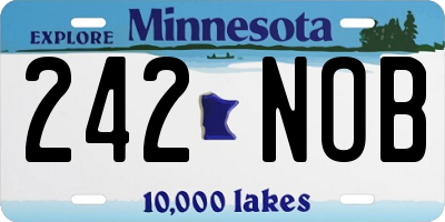 MN license plate 242NOB
