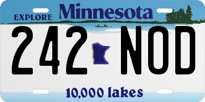 MN license plate 242NOD