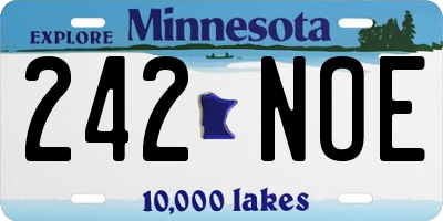 MN license plate 242NOE