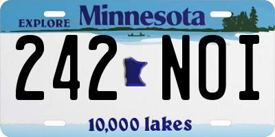 MN license plate 242NOI