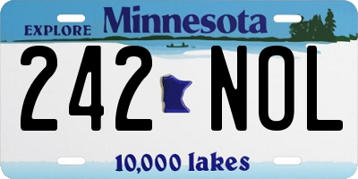 MN license plate 242NOL