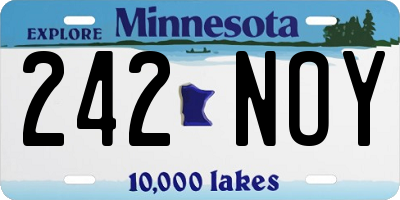 MN license plate 242NOY