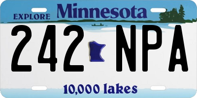MN license plate 242NPA