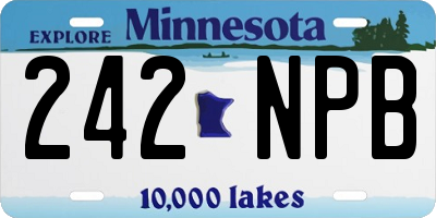 MN license plate 242NPB