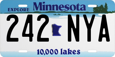 MN license plate 242NYA