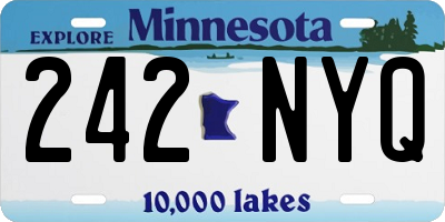 MN license plate 242NYQ