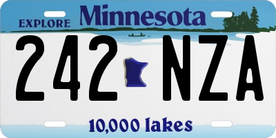 MN license plate 242NZA
