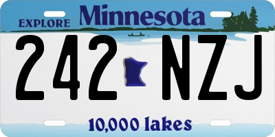 MN license plate 242NZJ