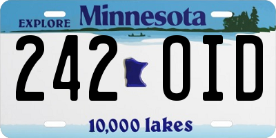 MN license plate 242OID