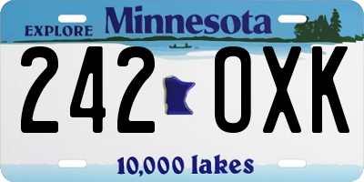 MN license plate 242OXK