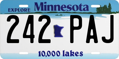 MN license plate 242PAJ