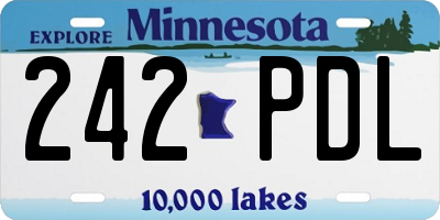 MN license plate 242PDL