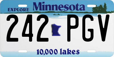 MN license plate 242PGV