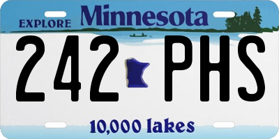 MN license plate 242PHS