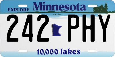 MN license plate 242PHY
