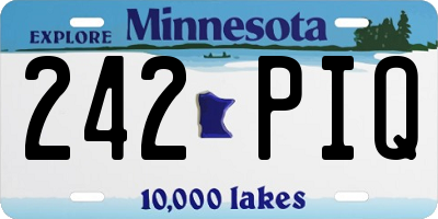 MN license plate 242PIQ
