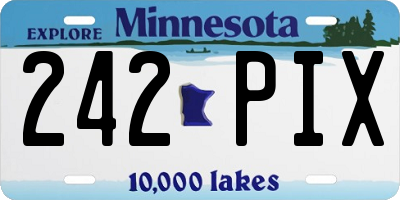 MN license plate 242PIX