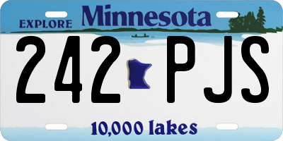 MN license plate 242PJS