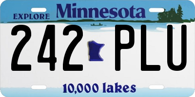MN license plate 242PLU