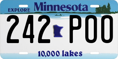 MN license plate 242POO