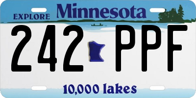 MN license plate 242PPF