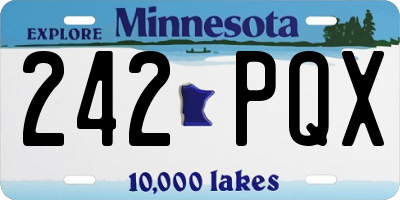 MN license plate 242PQX