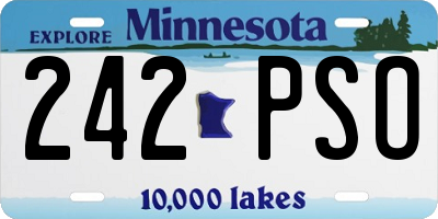 MN license plate 242PSO