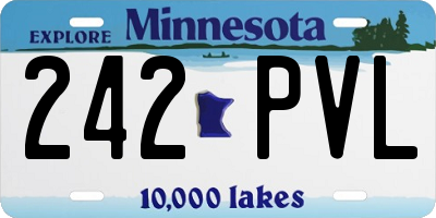 MN license plate 242PVL
