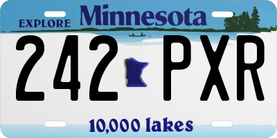 MN license plate 242PXR