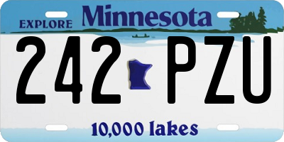 MN license plate 242PZU