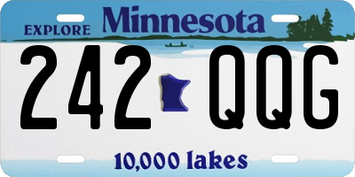 MN license plate 242QQG